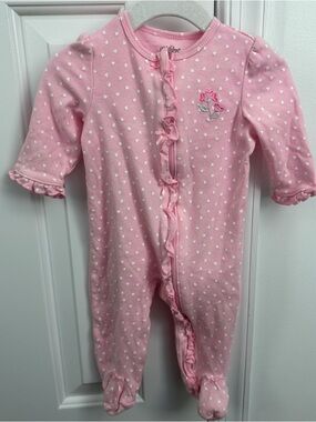 Little Me pink sleeper 6m